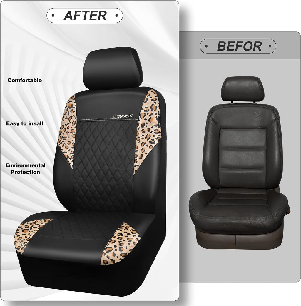 car pass leopard print faux leather car seat, package contents