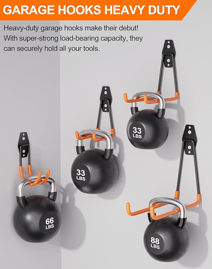 QcoQce 12 Pack Garage Hooks Heavy Duty, Utility Wall Mount Hooks - Image 3