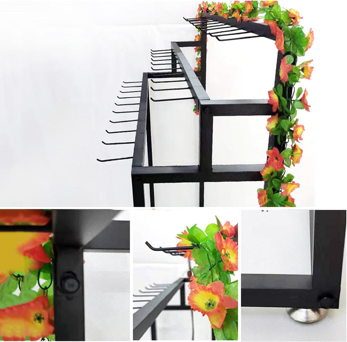 floor mounted metal belt hanger scarf rack for on a desk or shelf