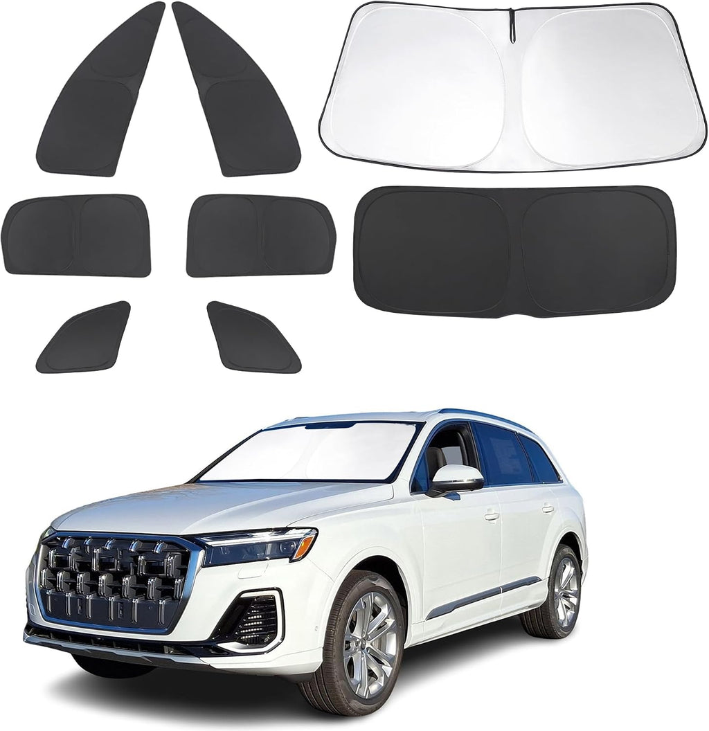 TINGLU Window Shades for Audi Q7 SUV 2016-2025 Accessories Side Full Windows