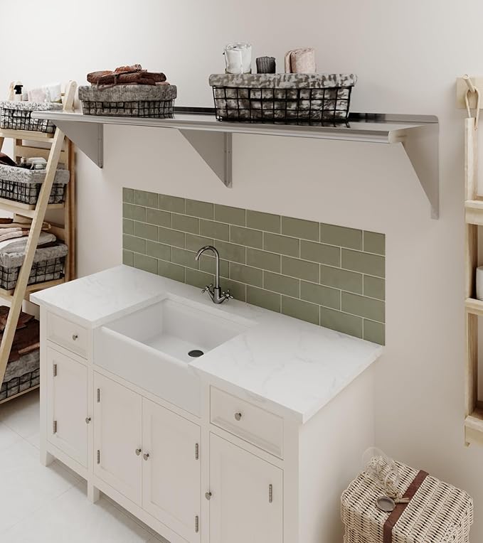 AmGood 72" Long X 16" Deep Stainless Steel Wall Shelf | NSF Certified | - Image 9