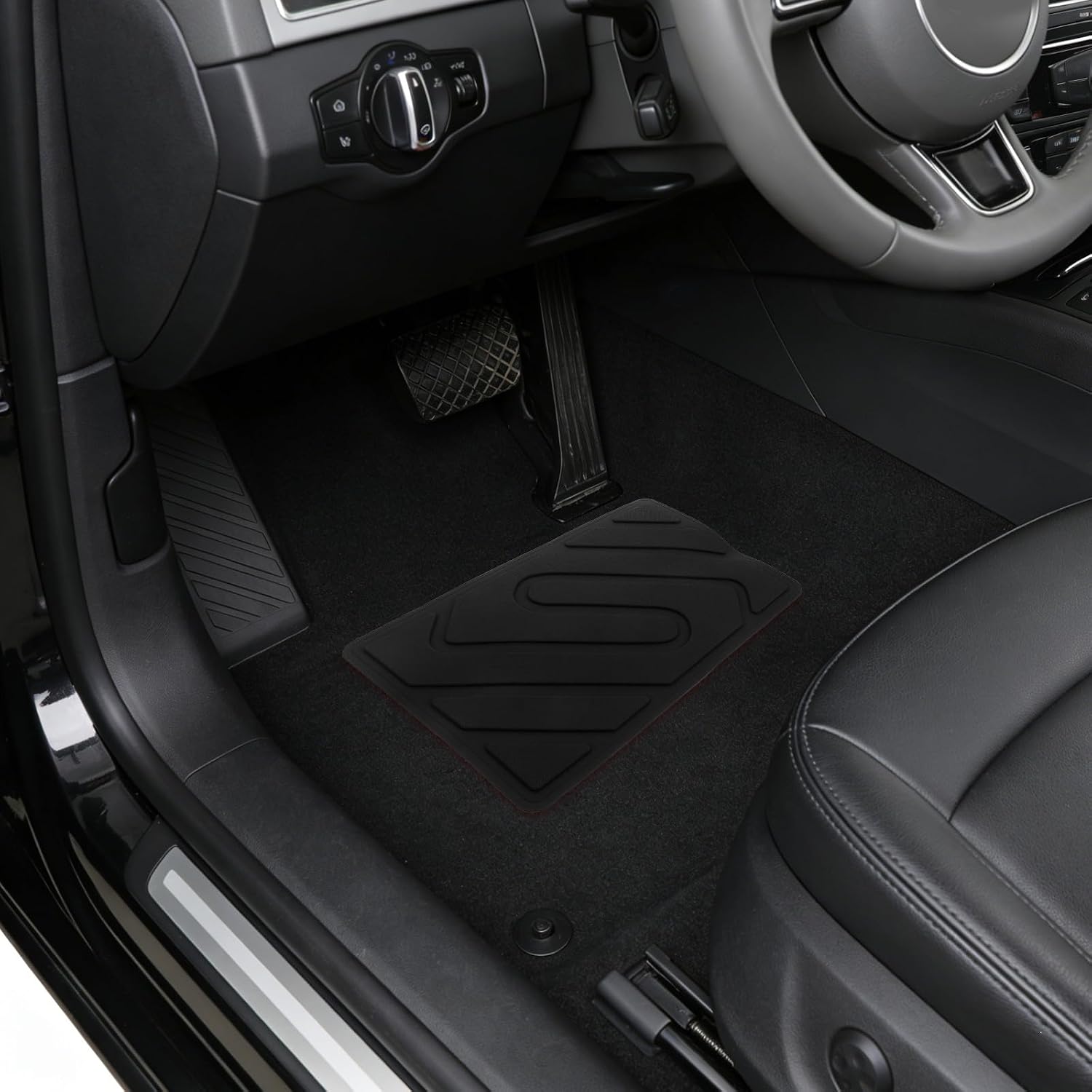 5pcs Car Floor Mat Heel Pad, Universal Anti-Skid Heel Scuff Plate, Auto Home Carpet Protector Patch for Driver Side Foot Rest