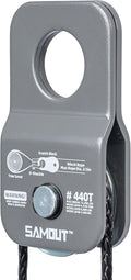 SAMOUT Winch Snatch Block (4.4 US Ton WLL) Recovery Towing Pulley System for Synthetic Rope or Steel Cable with Max Dia. 2/5in