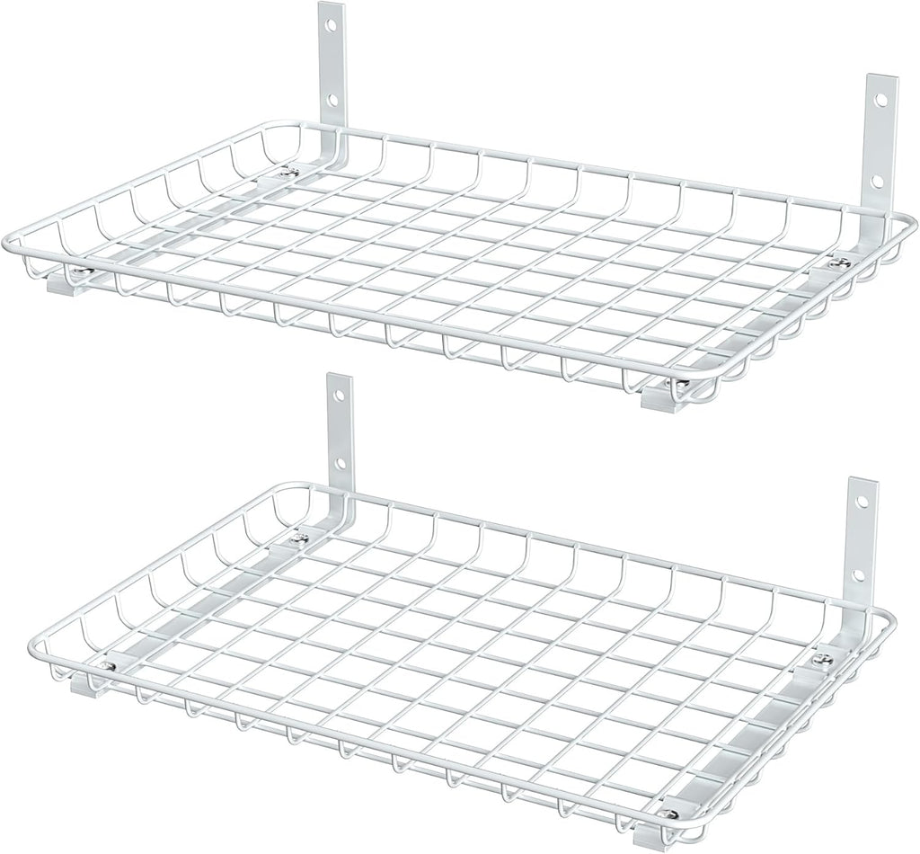 EVERHANGER Garage Wall Shelves 12x18 Inch, Wall Mounted Storage Shelf, Metal