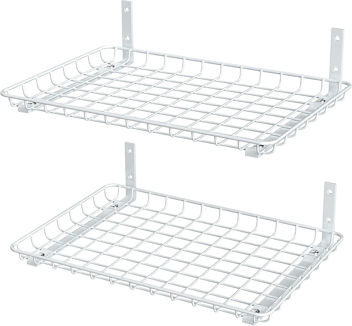 EVERHANGER Garage Wall Shelves 12x18 Inch, Wall Mounted Storage Shelf, Metal