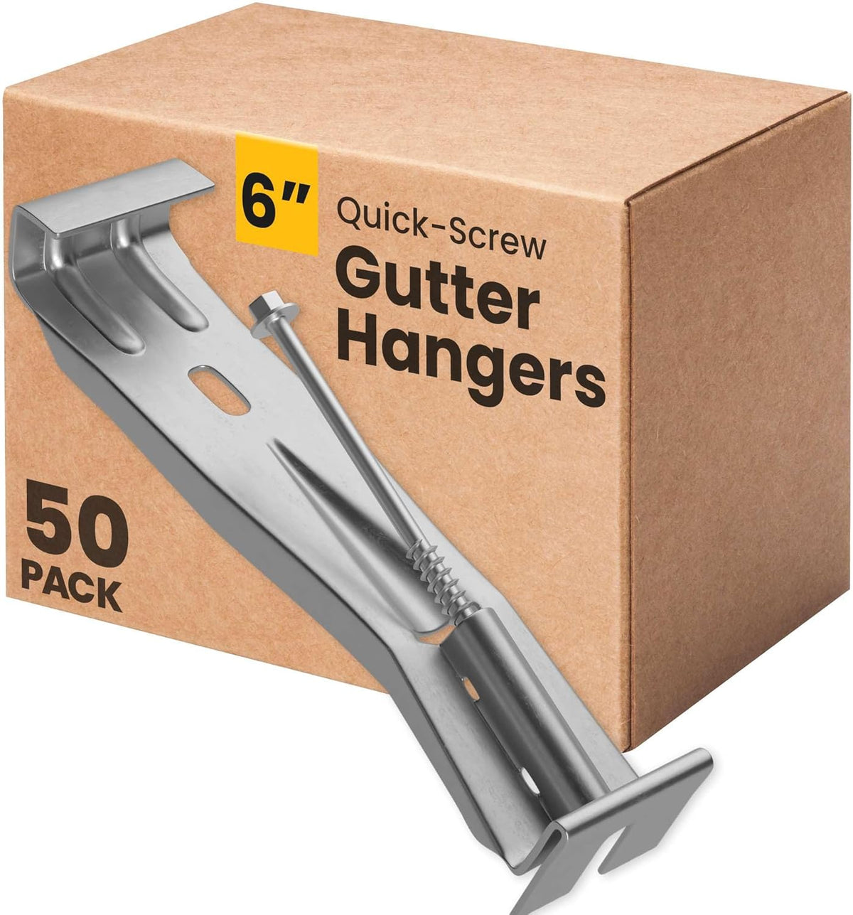 quick-screw 6" gutter hangers - heavy duty hidden, main product view
