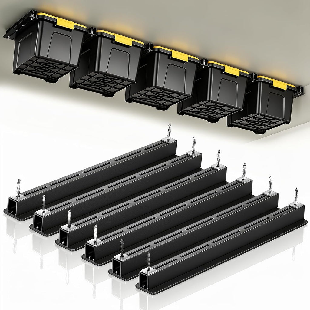 woofog ceiling utility bin rails storage rack, overhead, main product view