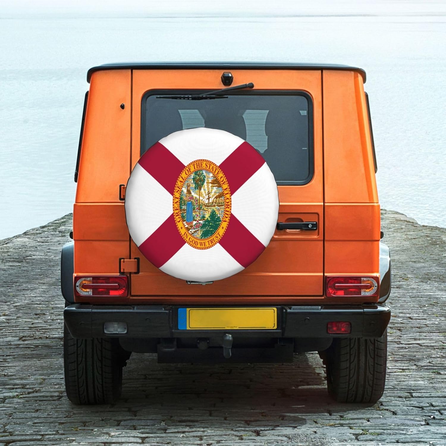 Flag of Florida Spare Tire Cover Trailer Tire Covers for Truck SUV Camper Vehicle Wheel Cover Waterproof Sun Dust Protection
