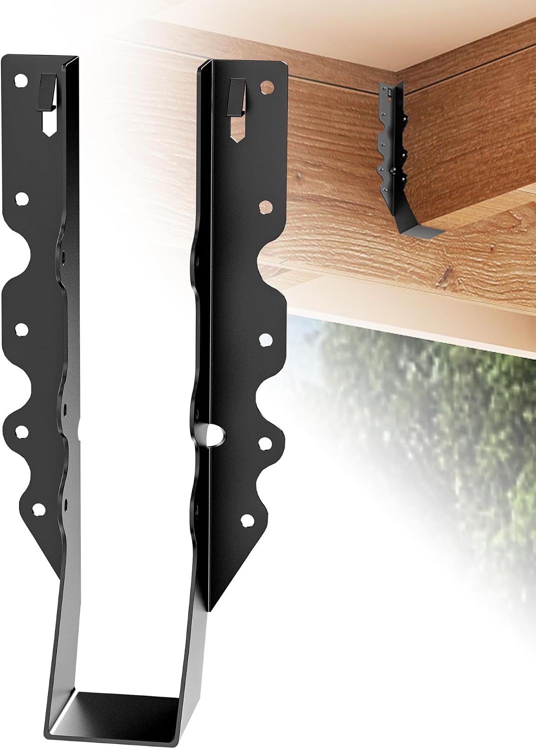 2x10 joist hangers black 18 gauge face mount, main product view