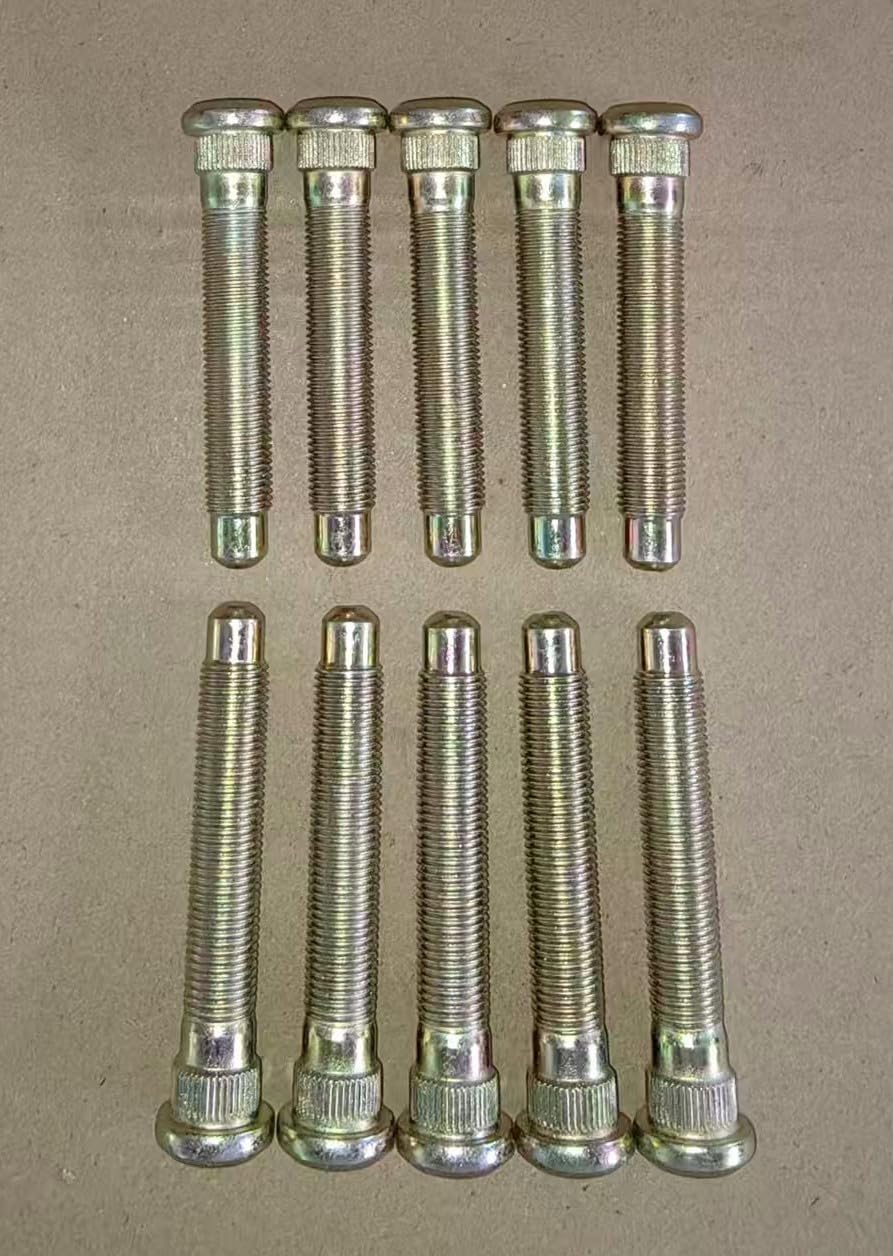 10 PCS 1.3" Extended Longer Than Stock Serrated Wheel Studs M12-1.25 3 in. Length, 14.35mm Knurl Replacement for Infiniti G35 G37 Nissan GT-R 350z 370z 240SX R35