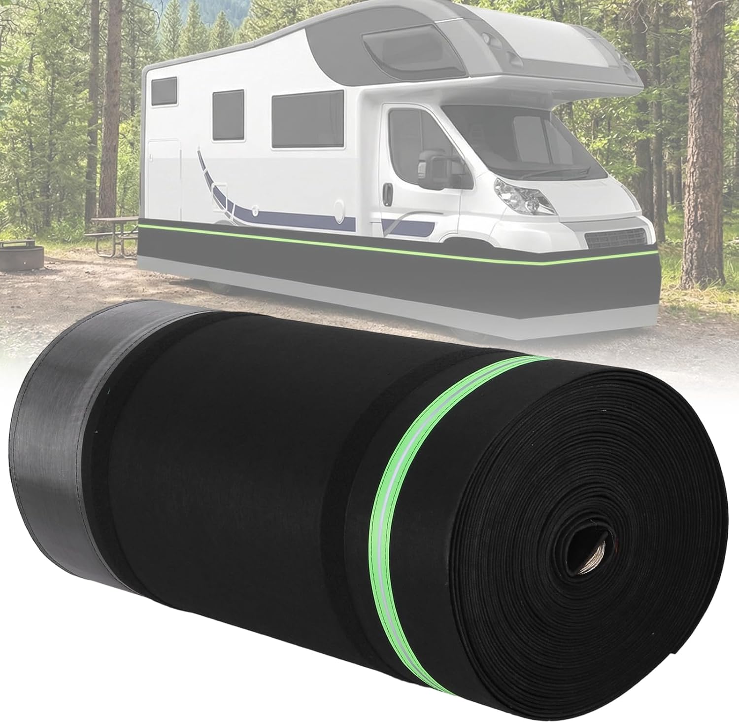 Generic Thick Mobile House Skirting Easy Installation Camper Skirting Waterproof 39.37ft Heightx85.3ft Length for Gardens Outdoor Use