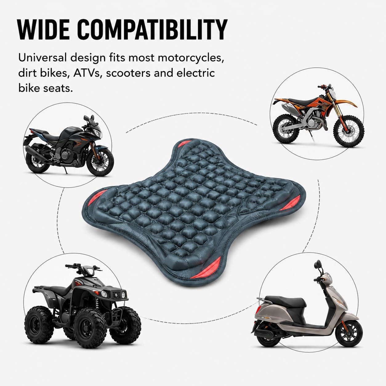 New Model EVA Motorcycle Seat for Beta E-Moto 2022-2026,Cushion 3D Breathable Gel Seat Cover Anti-Slip Shock Absorbing Waterproof | Comfort Upgrade Vibration Damping Long Distance Riding Relief Ergonomic Support Airflow Channels Quick Install