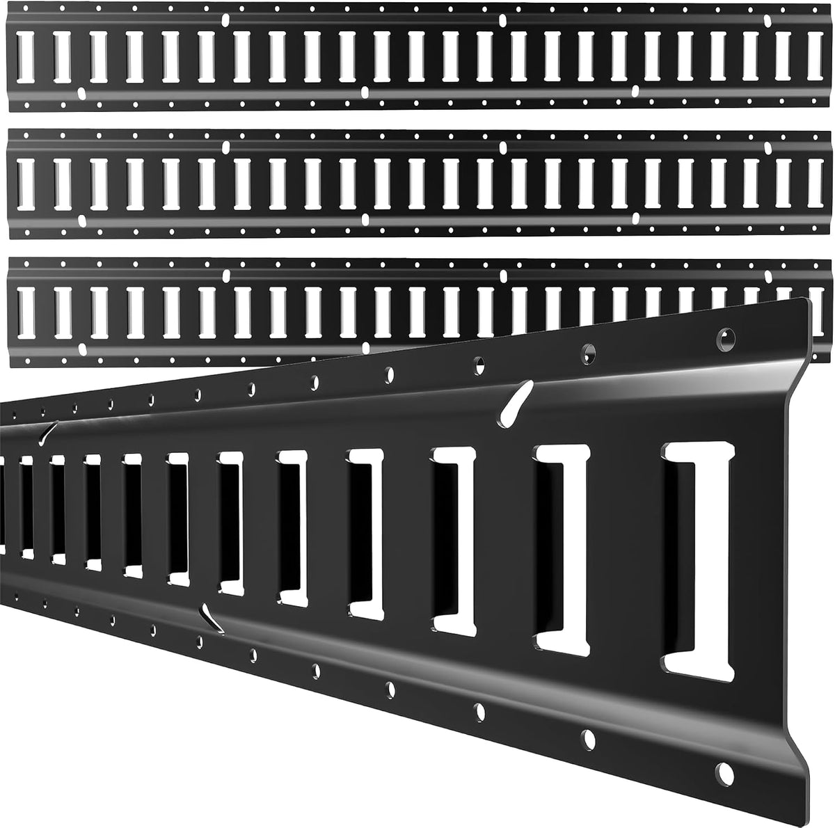 E Track 4'（4 Pack） with Powder-Coated Steel Trailer Tie Down