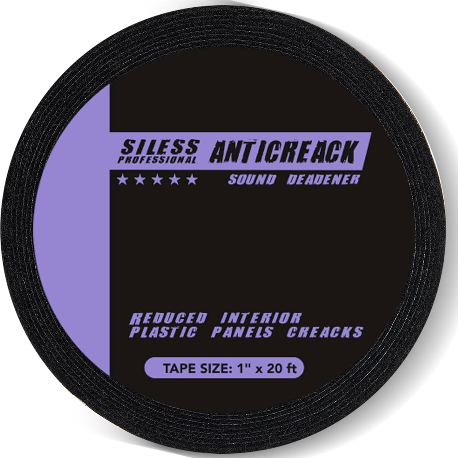 Siless Anticreak Tape 1 Pack 1 inch x 20 ft Anti-Rattle, Anti-Squeak, Anti Creak for Cars, RVs, Boats | Perfect for Dash, Doors, Seatbelts, Interior Trim, Wiring