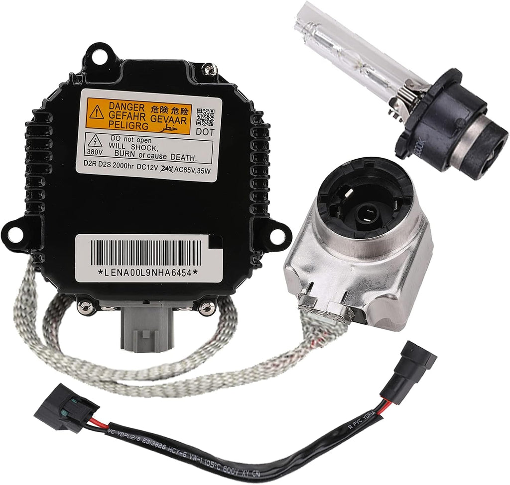 Xenon HID Headlight Ballast Control Unit with Igniter & D2S Bulb - Compatible with Nissan Altima, 350Z, Maxima, Murano, Rogue, Infiniti G35, G37, FX35- Replaces 28474-8991A 28474-89904 NZMNS111LAN