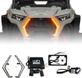 WD Electronics Polaris RZR Fang Lights LED Integrated Street Legal Turn Signal Kit 2018-2022 Models RZR XP 1000 Turbo S, Easy Install Plug and Play