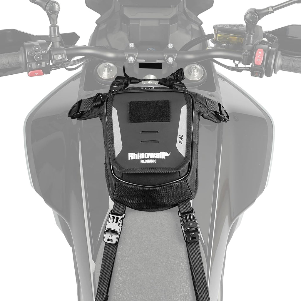 Rhinowalk Motorcycle Fuel Tank Bag,Magnetic and Strap on,Motorbike Tank Bag with Mobile Phone Pocket, Thigh bag,Leg Waist Chest Pouch,2.4L Backpack Motor Cycle Accessories