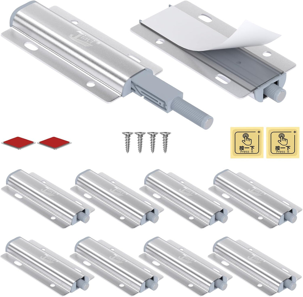 push to open cabinet latches hardware magnetic push shown in use