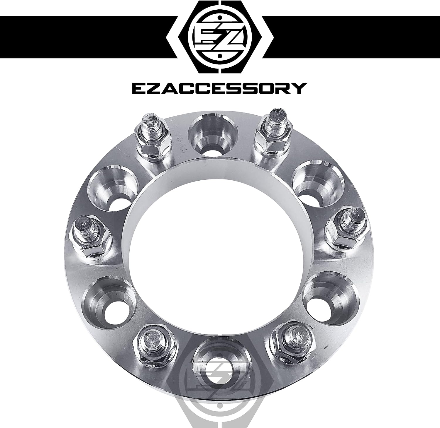 ezaccessory 4 Wheel Adapters 6x5.5 to 6x120 | 1.25" Thick Fits Chevy 6 Lug Silverado Tahoe & Mount Wheels Colorado 15-22 + Hub Ring 108-78