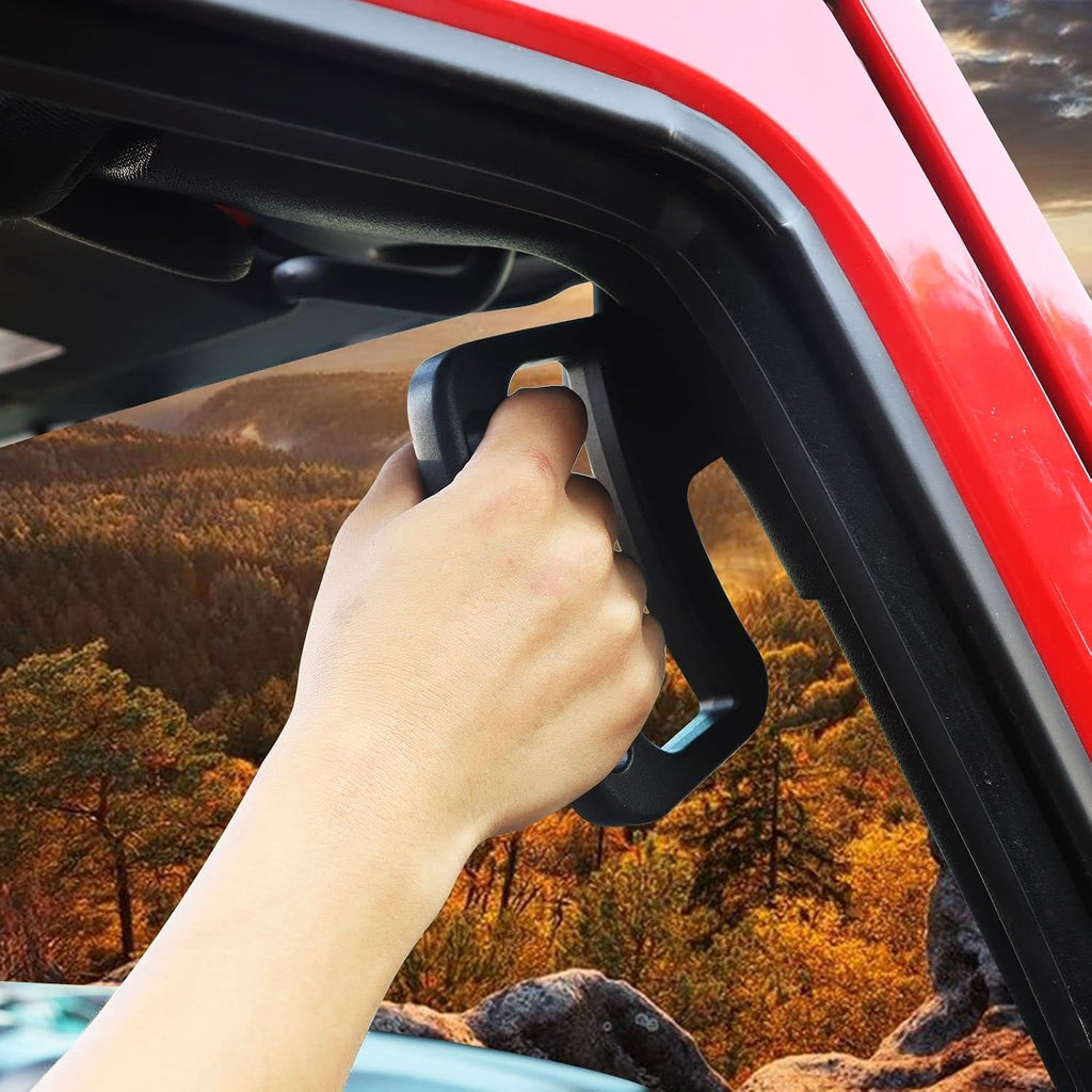 Front Aluminum Grab Handles Grip Handle Grab Bars for Jeep Wrangler JK JKU Sports Sahara Freedom Rubicon X & Unlimited X 2 Door 4 Door 2007-2018