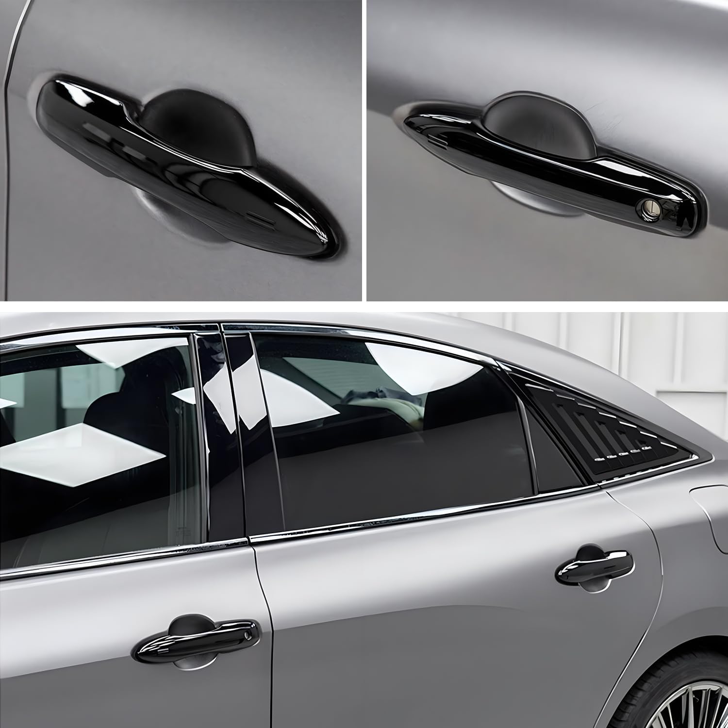 No Adhesive Snap-on Car Door Handle Cover Protector Compatible for Toyota 2018-2020 2021 2022 2023 2024 2025 2026 Camry 2019-2026 Corolla 2019-2022 Avalon 2016-2026 Prius 2020-2024 Venza Accessories