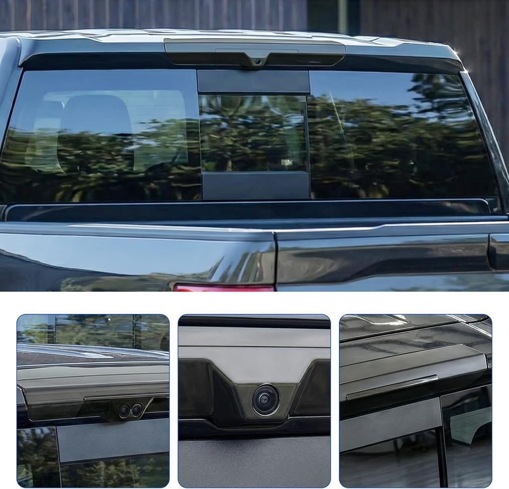 Smoked Third 3rd Brake Light Cover Guards Fit for Chevrolet Silverado 2019-2025, High Mount Stop Lamp Cover Trim