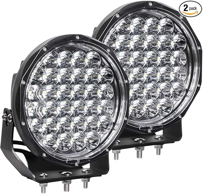 EXZEIT 9 Inch LED Round Driving Lights, 128W 20480 Lumens Offroad Fog Lights by EXZEIT