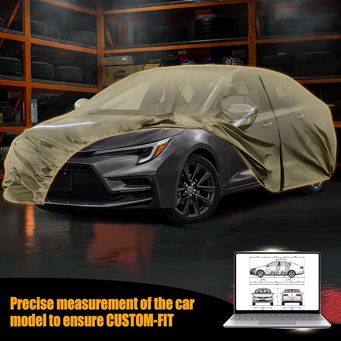Waterproof Car Covers Replace for 2004-2025 Toyota Corolla Sedan, Windproof - Image 8