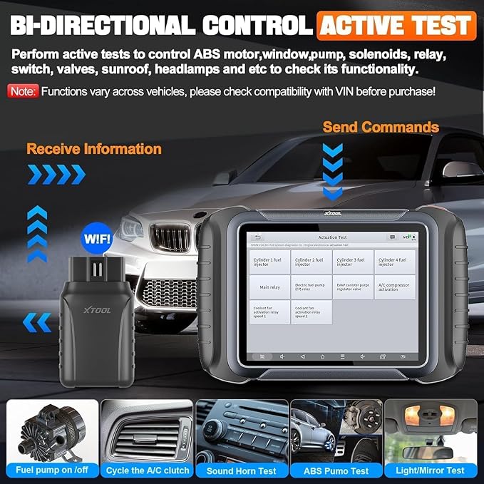 XTOOL D8W Wireless Bidirectional Scan Tool, 2025 OBD2 Scanner - Image 7