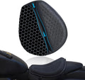 Motorcycle Seat Cushion, Motorcycle Gel Seat Pad with 3D Honeycomb Shock-Absorbing Breathable Seat Cover