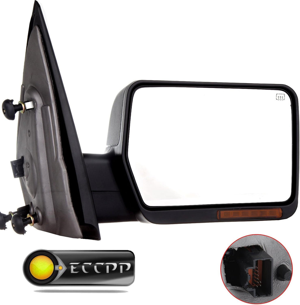 Passenger Side Heated Towing Mirrors Fits 2004 2005 2006 for Ford for F150 Pickup Truck, Power Adjusted View Mirror with Turn Signal Indicator