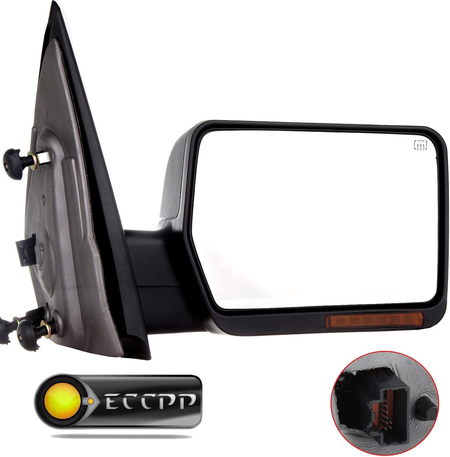 Passenger Side Heated Towing Mirrors Fits 2004 2005 2006 for Ford for F150 Pickup Truck, Power Adjusted View Mirror with Turn Signal Indicator