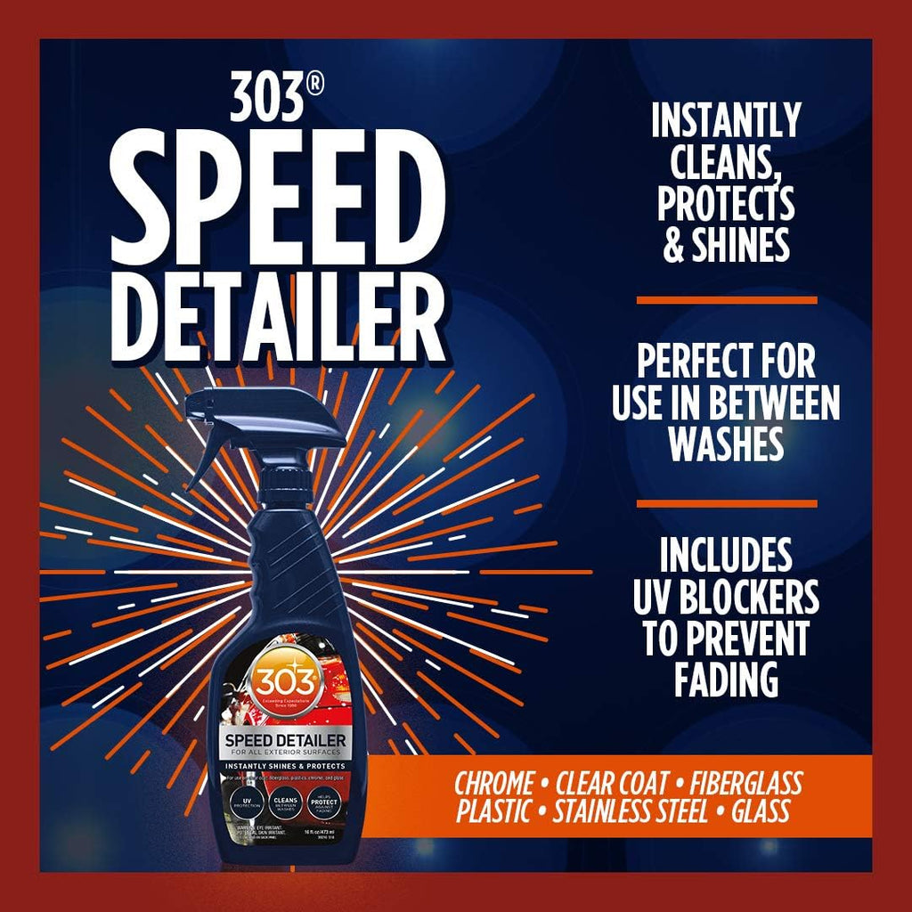 303 Automotive Speed Detailer - Instantly Shines & Protects, Perfect for in Between Washes, Provides Superior UV Protection, Helps to Repel Dust & Dirt, 32oz (30246CSR) Packaging May Vary
