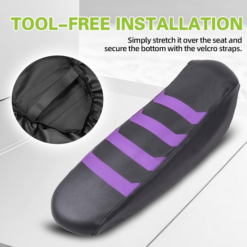 Surron Seat Cover, Purple | Non-Slip No Staples or Trimming Electric Dirt Bike Seat Cover for Sur Ron Light Bee X