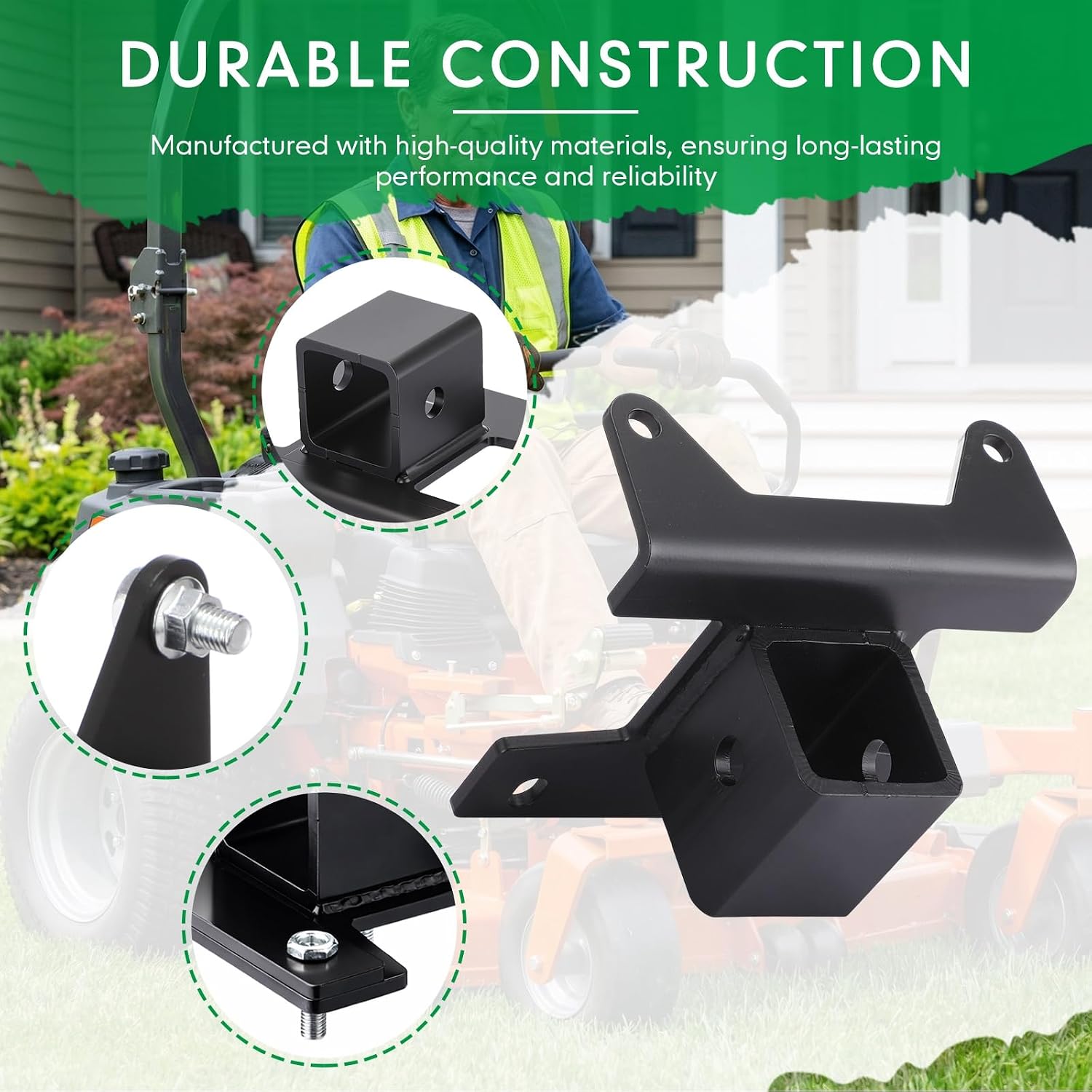 Timtin 093-1140-00 2" Front Hitch Receiver Bracket Receiver Mount Compatible with Maverick Lawn Mowers from 2021 to Present