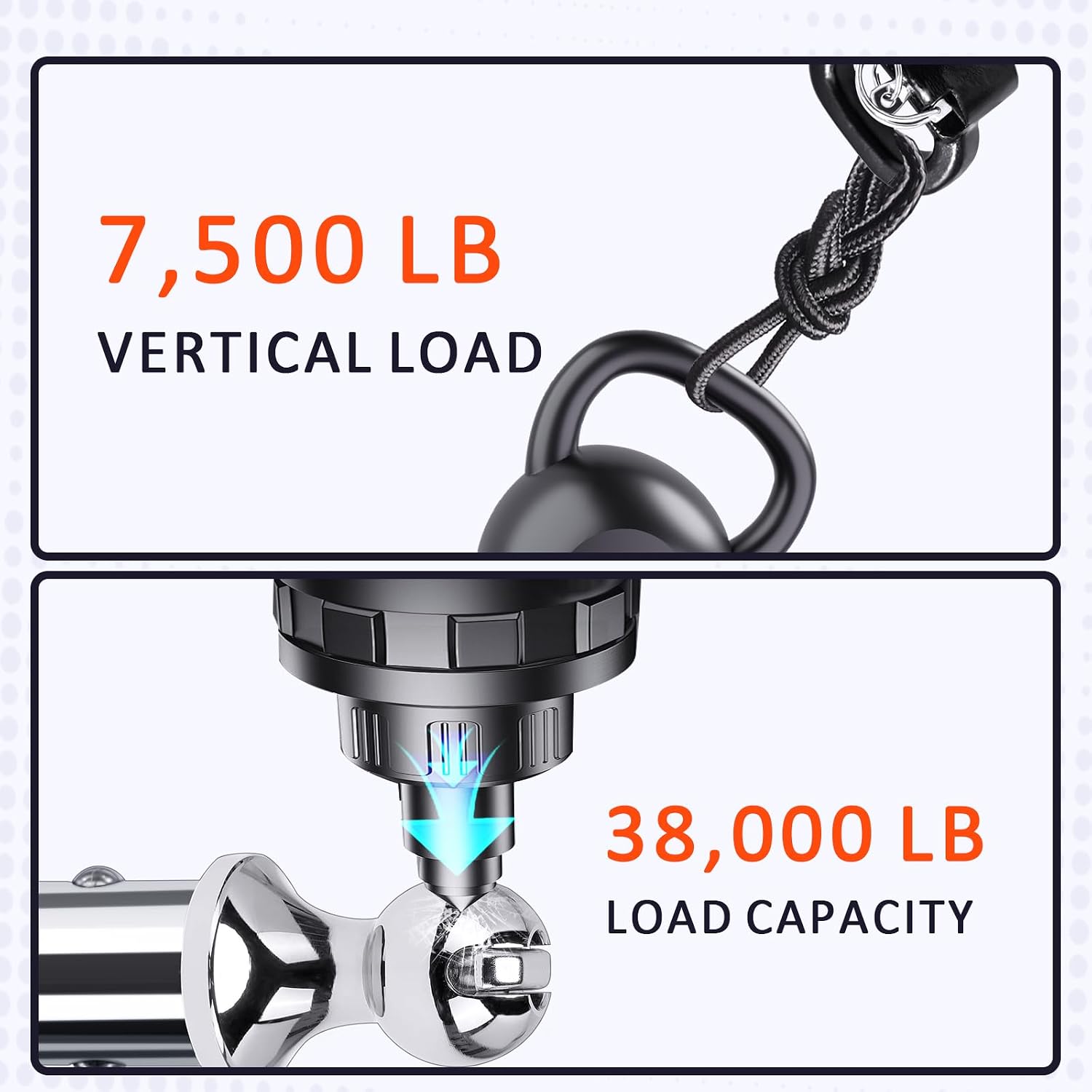 60618 Puck System Gooseneck Hitch Ball Kit Compatible with 2013-2024 Dodge Ram 2500 3500, 2-5/16-Inch Ball, 38000 lbs GTW, 7500 lbs VTW