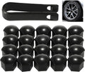 20Pcs Wheel Lug Nut Caps for 2023-2024 Jeep Wrangler Rubicon JL, Dustproof Hub Screw Protection Covers Prevent Rust Bolt Auto Exterior Rim Decoration,19mm-Black