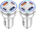 Car Charger USB C, 4 in 1 65W Fast Charging 4-Port Dual USBC & USB A Car Phone by Avatcen