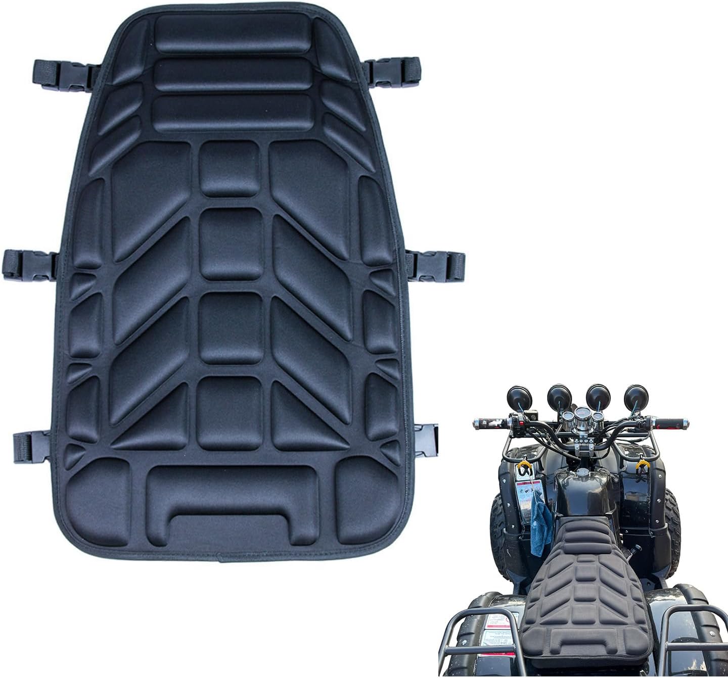 Heavy Duty ATV Seat Cushion for Honda FourTrax Rancher 420 2014–2025, Padded Comfortable, Breathable and Durable Seat Pad for ATV, Quad Bikes Shock Absorbent Seat Cover