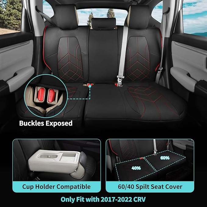 for Honda CRV Seat Covers Custom Fit 2017-2022 EXL EX LX Sport, Hybrid - Image 4