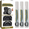 3Pieces White Paint Pens White Tire Paint Pen for Car Tire Lettering Pen