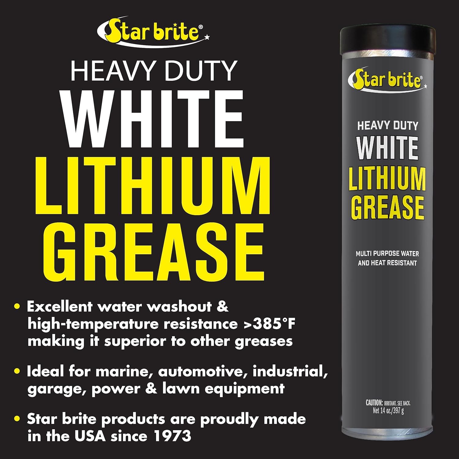 STAR BRITE White Lithium Grease Cartridge & 14 OZ Grease Gun Combo
