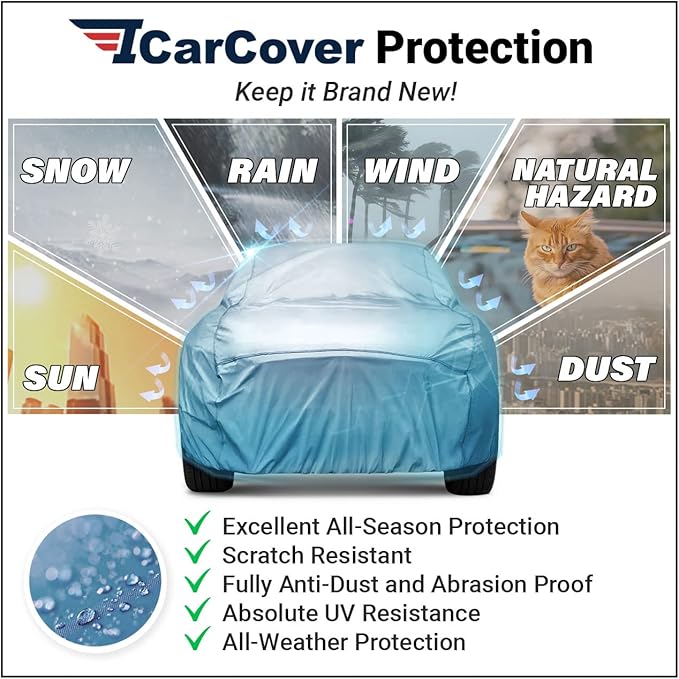 iCarCover Premium Car Cover for 1971-1977 Pontiac Ventura II Heavy Duty - Image 5