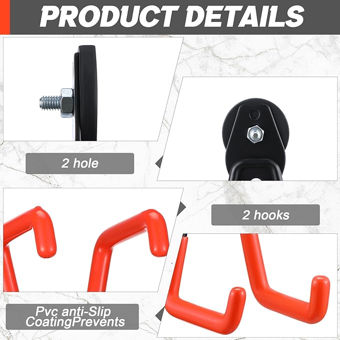 Landhoow Large Magnetic Hooks Heavy Duty Garage Magnet Hooks Strong Storage - Image 4