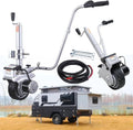 Electric Motorized Wheel Trailer, Electric Trailer Dolly, 5000lbs Towing Capacity, 350W 12V Trail Car Jockeys Wheel with 23 ft/min Moving Speed, 8'' Rubber Tire, for Moving Trailer Caravan Boat