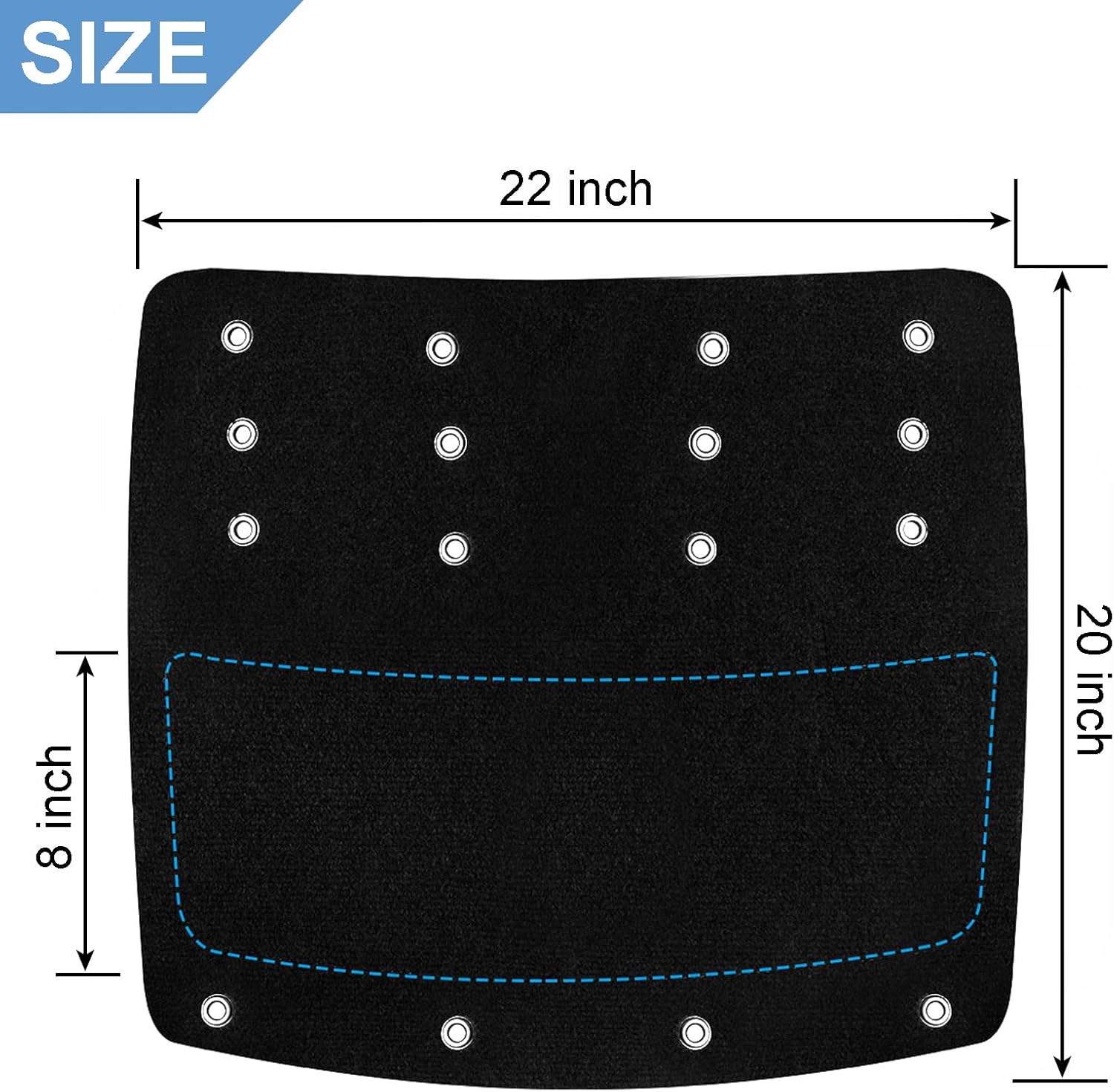 OKBA RV Step Covers for 22 Inch 8-10" Deep Radius Campers Stairs Only | 3 Pack 22" Black Camper Step Cover RV Steps Carpet,Keep Clean&Prevent Slip,Grip for Kid & Pet Friendly Stair Rug Carpets