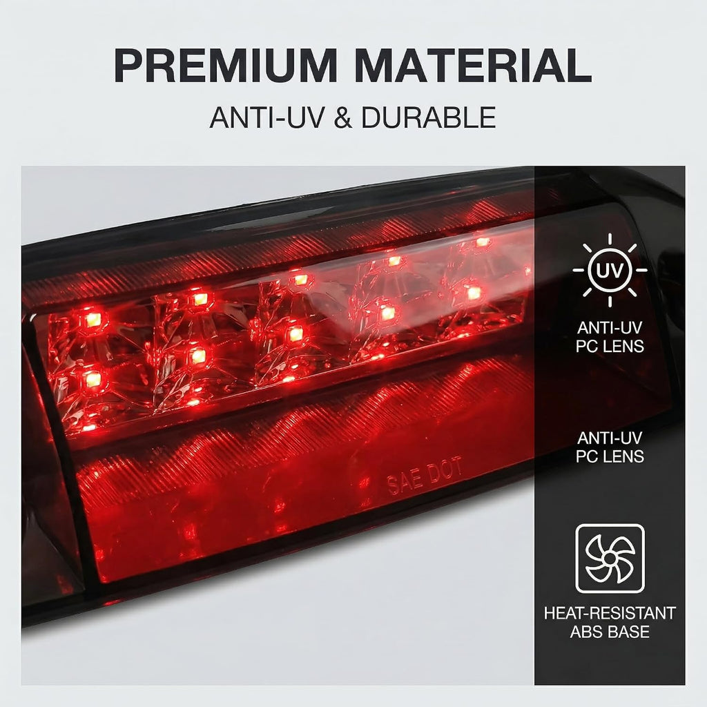LED 3rd Brake Light Compatible with Chevy Camaro 1993-2002, Smoked Lens, High Mount Stop Light Replacement