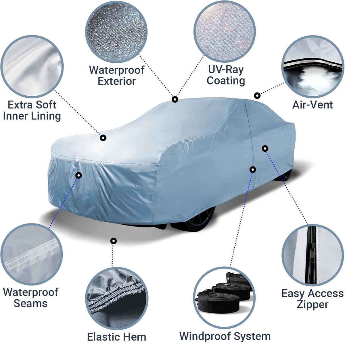 icarcover car cover all weather for 1968-1974 amc, side view