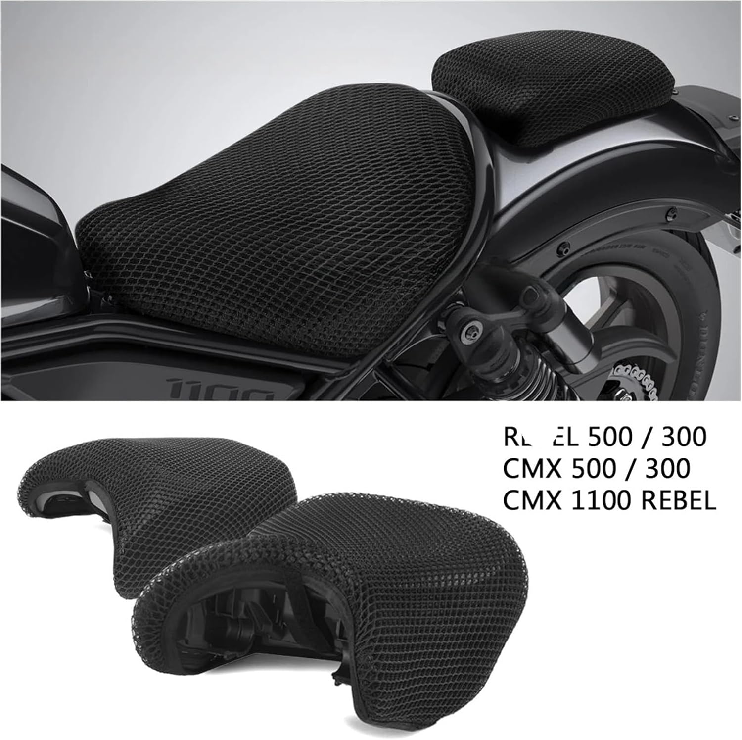 Anti-Slip 3D Mesh Fabric Seat Cover Breathable Cushion for Ho&nda for Rebel CMX 500 300 2017-2020 CMX 1100 for Rebel 2021 Parts Covers