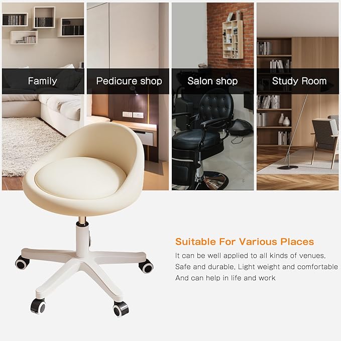 Rolling Stool Set of 3 Rolling Hydraulic Salon Stool - Image 5